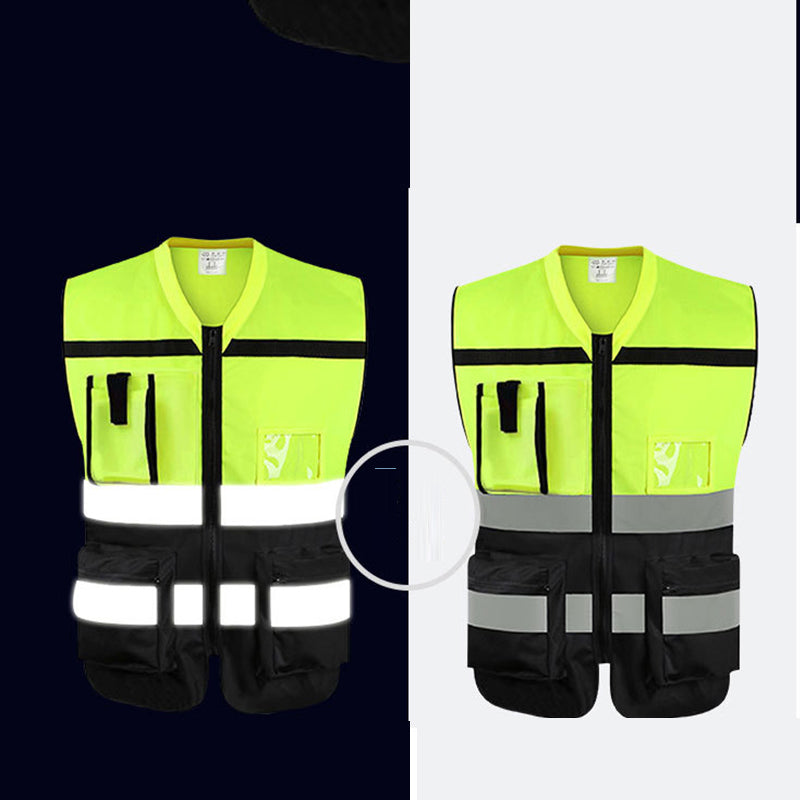 Reflective vest reflective vest riding suit protective vest color blocked reflective safety suit