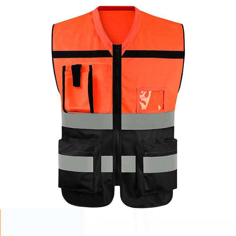 Reflective vest reflective vest riding suit protective vest color blocked reflective safety suit