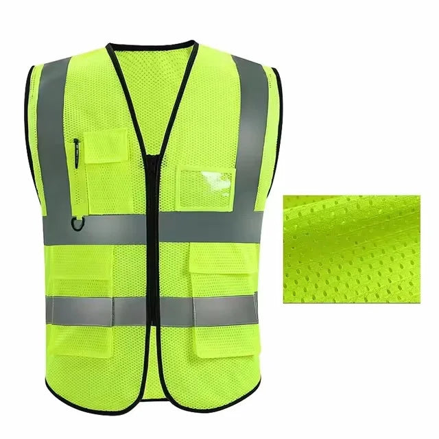 Adjustable Reflective Security Vests High Visibility Reflective Safety Vest Traffic Night Outdoor For Running Cycling Sports