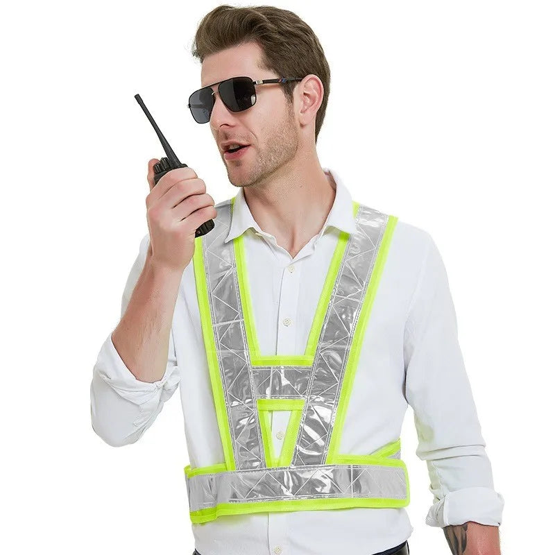 Unisex High Visibility Reflective Vests Belt for Night Running Working And Cycling Safety Security Traffic Warning Jacket Strap