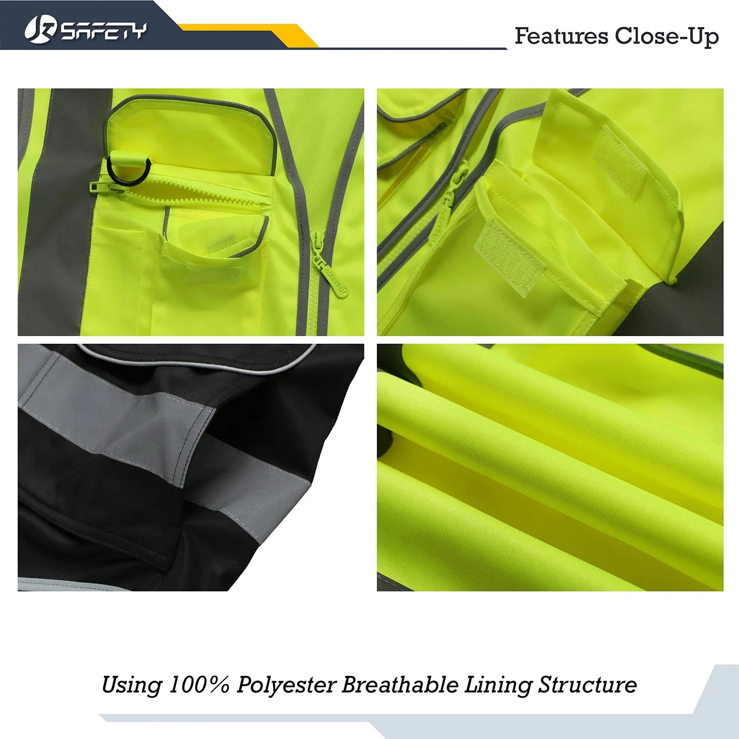 Reflective Safety Vest High Visibility Security Protection Working Vest Motorcycle Jacket Waistcoat Summer Vest