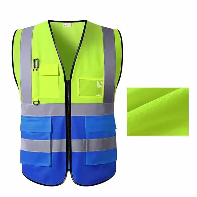 Adjustable Reflective Security Vests High Visibility Reflective Safety Vest Traffic Night Outdoor For Running Cycling Sports