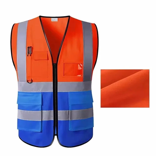 Adjustable Reflective Security Vests High Visibility Reflective Safety Vest Traffic Night Outdoor For Running Cycling Sports