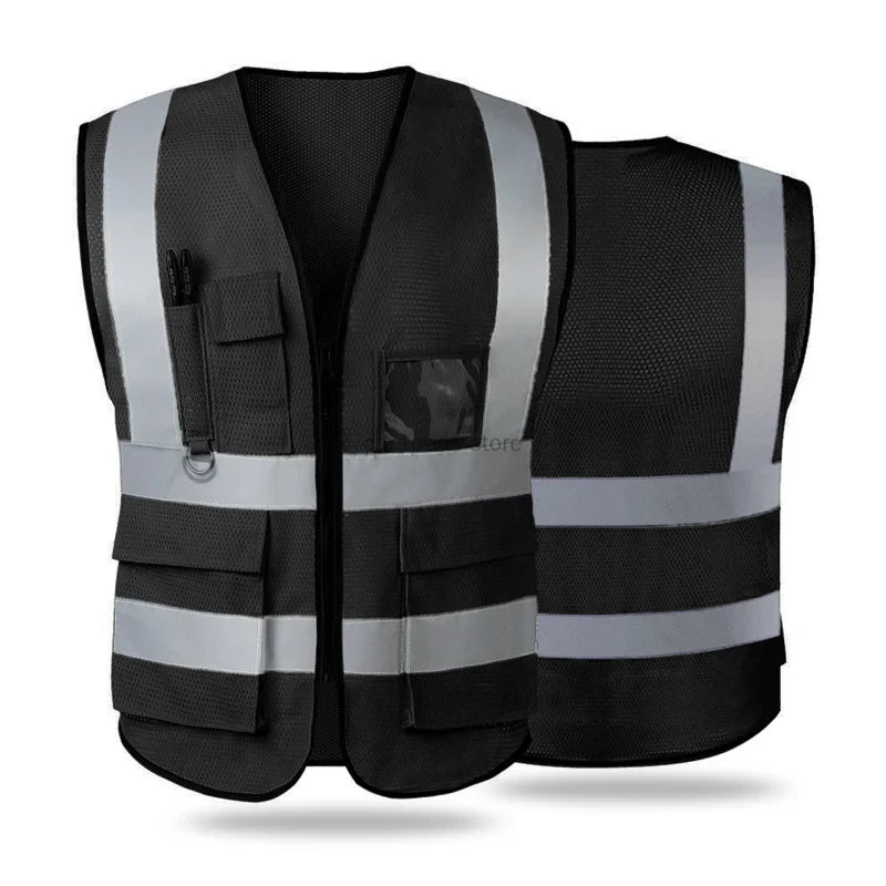 Reflective Safety Vest High Visibility Security Protection Working Vest Motorcycle Jacket Waistcoat Summer Vest