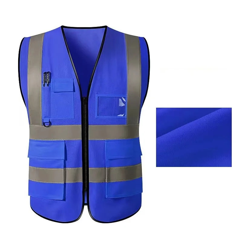 Reflective Safety Vest High Visibility Security Protection Working Vest Motorcycle Jacket Waistcoat Summer Vest