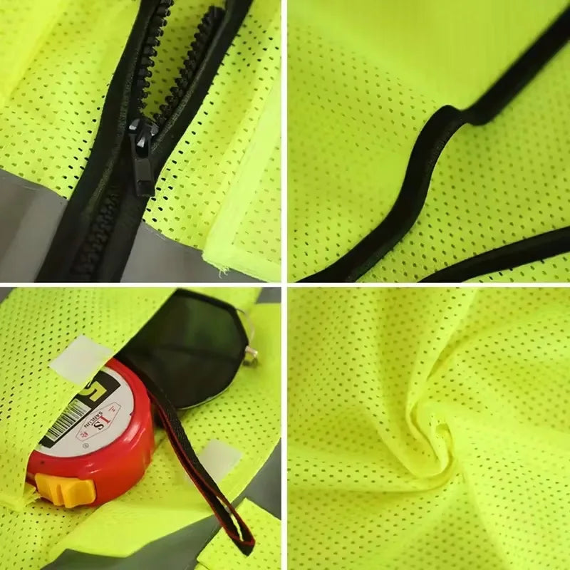 Adjustable Reflective Security Vests High Visibility Reflective Safety Vest Traffic Night Outdoor For Running Cycling Sports