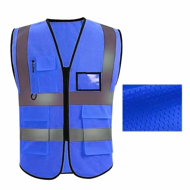 Adjustable Reflective Security Vests High Visibility Reflective Safety Vest Traffic Night Outdoor For Running Cycling Sports