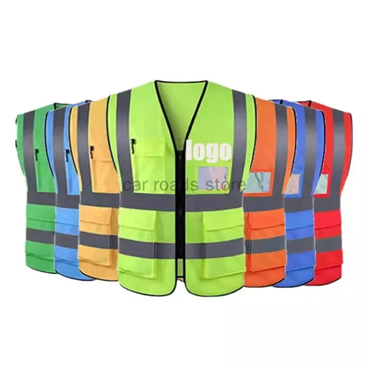 Reflective Safety Vest High Visibility Security Protection Working Vest Motorcycle Jacket Waistcoat Summer Vest