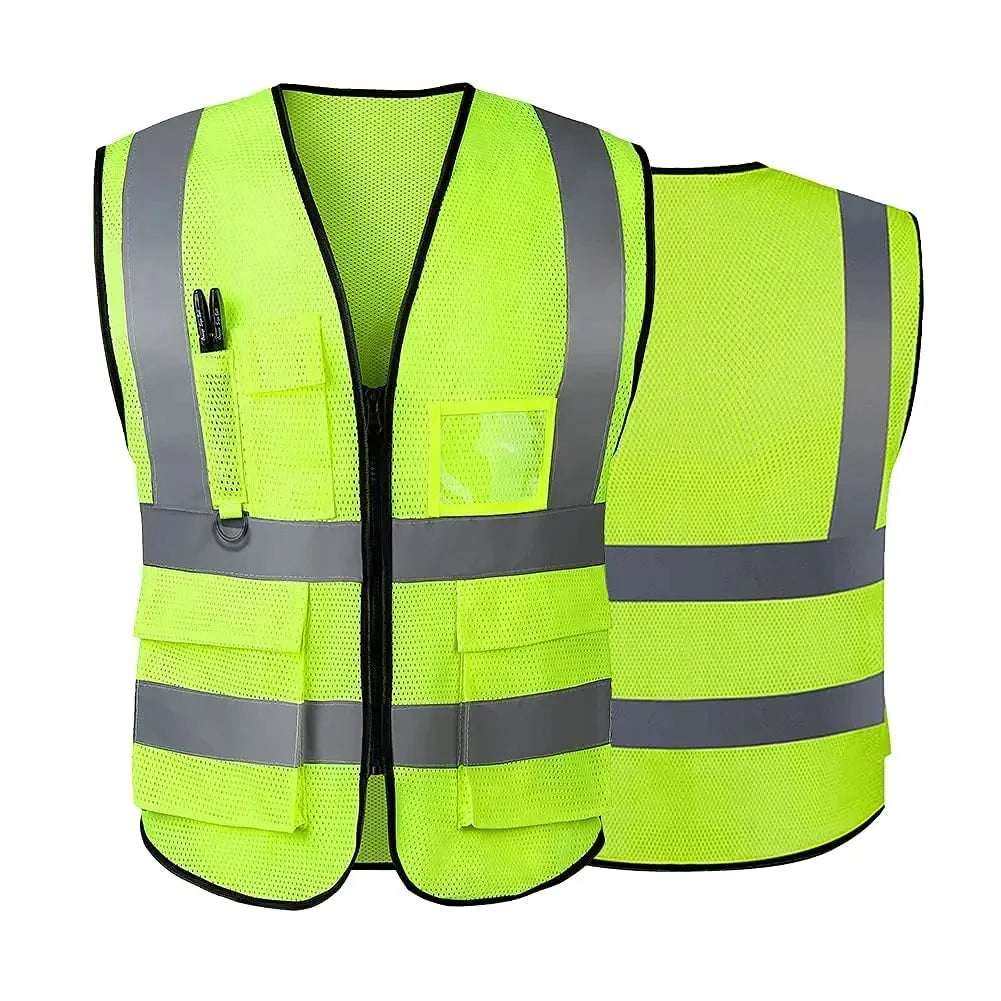 Reflective Safety Vest High Visibility Security Protection Working Vest Motorcycle Jacket Waistcoat Summer Vest